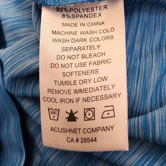 Mens Footjoy Caribbean Blue Short Sleeve Polo Sports Golf Shirt Golf Polo Sz XXL - Picture 6 of 7